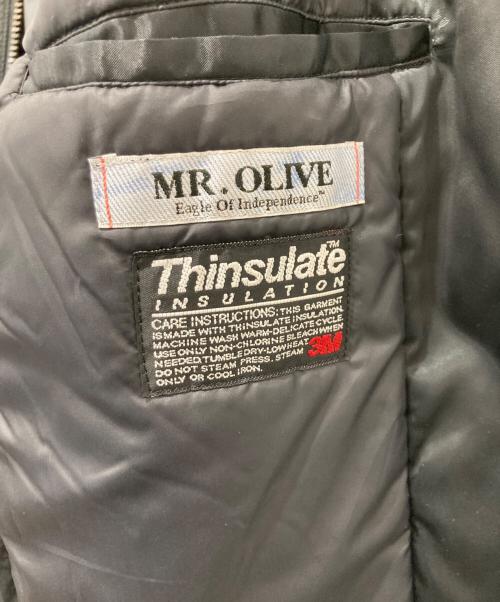 MR.OLIVE（ミスターオリーブ）MR.OLIVE (ミスターオリーブ) ファー付MA-1ジャケット ブラック サイズ:Mの古着・服飾アイテム