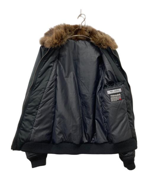 MR.OLIVE（ミスターオリーブ）MR.OLIVE (ミスターオリーブ) ファー付MA-1ジャケット ブラック サイズ:Mの古着・服飾アイテム