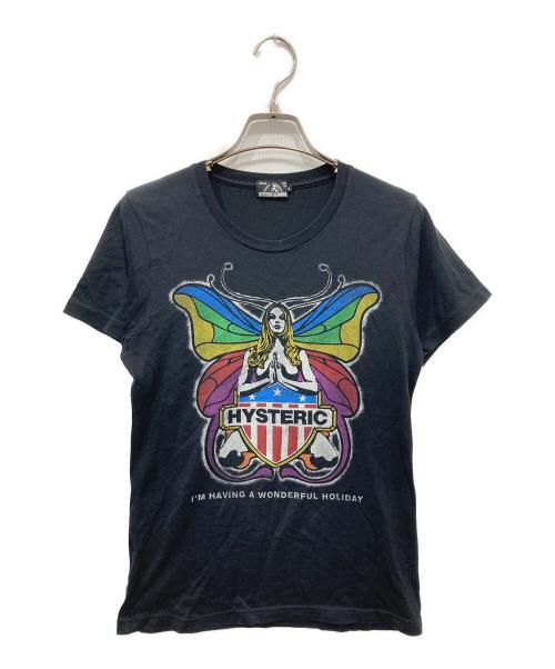 Hysteric Glamour（ヒステリックグラマー）Hysteric Glamour (ヒステリックグラマー) HYS BUTTERFLY Tシャツ ブラック サイズ:Sの古着・服飾アイテム