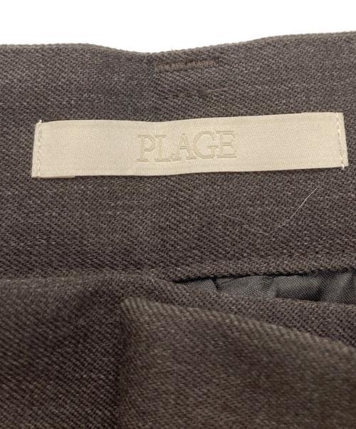 Plage（プラージュ）Plage (プラージュ) WOOL TWILL スラックス ブラウン サイズ:34の古着・服飾アイテム
