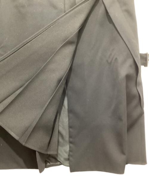 SUBLATIONS（サブレーションズ）SUBLATIONS (サブレーションズ) SUPER140 WRAP GURKHA SKIRT ブラック サイズ:Freeの古着・服飾アイテム