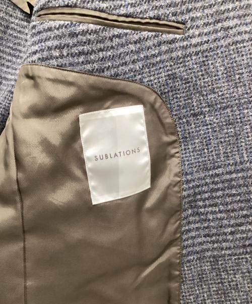 SUBLATIONS（サブレーションズ）SUBLATIONS (サブレーションズ) ダブルブレストジャケット ブルーの古着・服飾アイテム