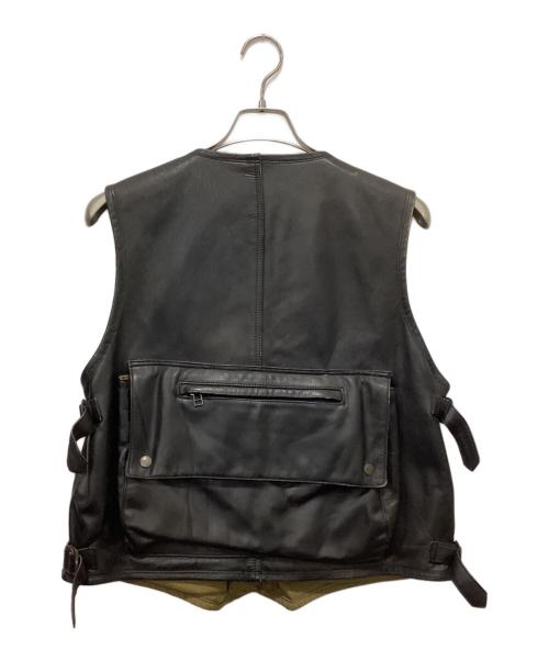 HAROLD'S GEAR（ハロルズギア）HAROLD'S GEAR (ハロルズギア) モーターサイクル レザー ベスト ブラック サイズ:FREEの古着・服飾アイテム