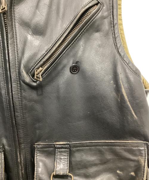 HAROLD'S GEAR（ハロルズギア）HAROLD'S GEAR (ハロルズギア) モーターサイクル レザー ベスト ブラック サイズ:FREEの古着・服飾アイテム