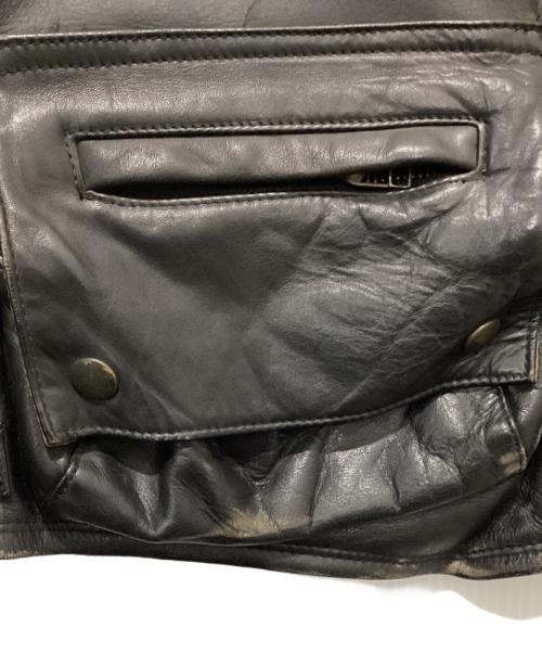 HAROLD'S GEAR（ハロルズギア）HAROLD'S GEAR (ハロルズギア) モーターサイクル レザー ベスト ブラック サイズ:FREEの古着・服飾アイテム