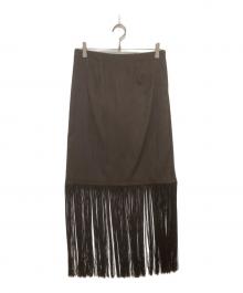 JOURNAL STANDARD（ジャーナルスタンダード）の古着「フェイクスウェードフリンジスカート」｜ブラウン