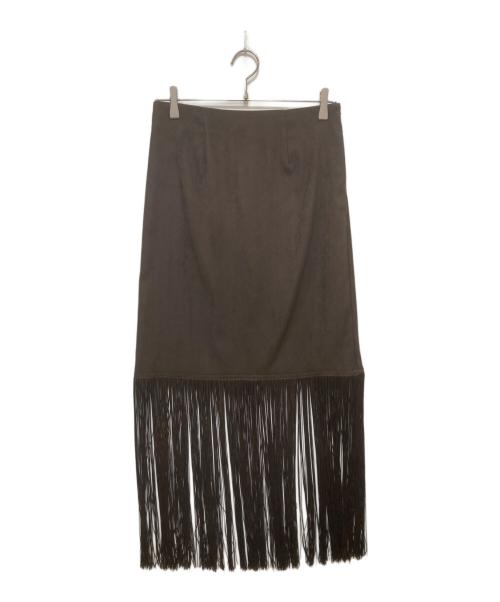 JOURNAL STANDARD（ジャーナルスタンダード）JOURNAL STANDARD (ジャーナルスタンダード) フェイクスウェードフリンジスカート ブラウン サイズ:記載なしの古着・服飾アイテム