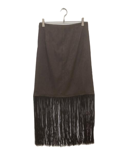 JOURNAL STANDARD（ジャーナルスタンダード）JOURNAL STANDARD (ジャーナルスタンダード) フェイクスウェードフリンジスカート ブラウン サイズ:記載なしの古着・服飾アイテム