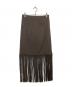 JOURNAL STANDARD（ジャーナルスタンダード）の古着「フェイクスウェードフリンジスカート」｜ブラウン