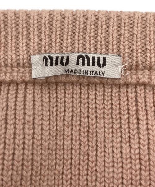 MIU MIU（ミュウミュウ）MIU MIU (ミュウミュウ) スパンコールニットミニスカート ピンク サイズ:40の古着・服飾アイテム