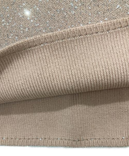 MIU MIU（ミュウミュウ）MIU MIU (ミュウミュウ) スパンコールニットミニスカート ピンク サイズ:40の古着・服飾アイテム