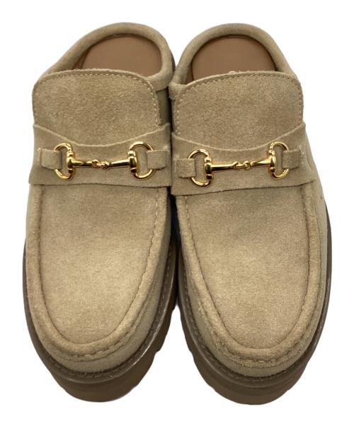 Caminando（カミナンド）Caminando (カミナンド) MID BIT MULE CAMEL SUEDE ベージュ サイズ:7の古着・服飾アイテム