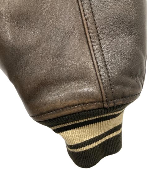 AVIREX（アヴィレックス）AVIREX (アヴィレックス) SIGNATURE VARSITY JACKET ブラウン サイズ:Sの古着・服飾アイテム