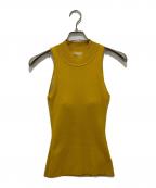 NICENICE MOMENTナイスナイス モーメント）の古着「カップ付きノースリーブニット」｜イエロー