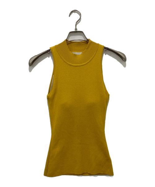 NICENICE MOMENT（ナイスナイス モーメント）NICENICE MOMENT (ナイスナイス モーメント) カップ付きノースリーブニット イエロー サイズ:FREEの古着・服飾アイテム