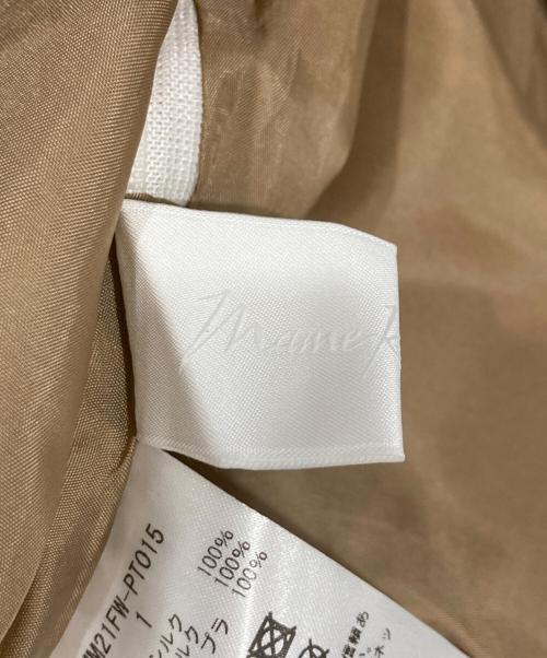 Mame Kurogouchi（マメクロゴウチ）Mame Kurogouchi (マメクロゴウチ) フローラルストライプシルクジャガードパンツ ベージュ サイズ:1の古着・服飾アイテム