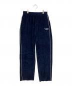 Sporty & Richスポーティーアンドリッチ）の古着「ベロアトラックパンツ」｜ネイビー