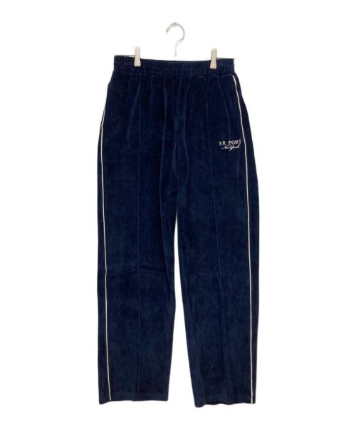Sporty & Rich（スポーティーアンドリッチ）Sporty & Rich (スポーティーアンドリッチ) ベロアトラックパンツ ネイビー サイズ:Sの古着・服飾アイテム