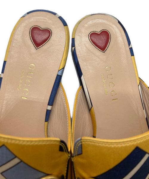 GUCCI（グッチ）GUCCI (グッチ) プリンスタウン ホースビッミュール イエロー×ブルー サイズ:35の古着・服飾アイテム