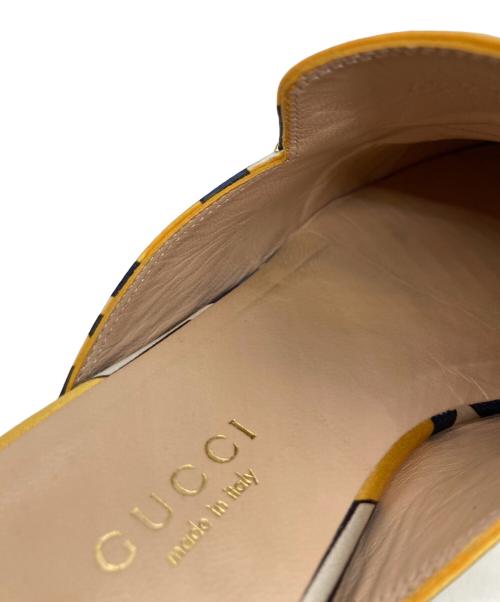 GUCCI（グッチ）GUCCI (グッチ) プリンスタウン ホースビッミュール イエロー×ブルー サイズ:35の古着・服飾アイテム