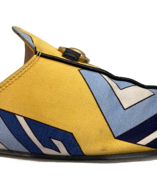 GUCCI（グッチ）GUCCI (グッチ) プリンスタウン ホースビッミュール イエロー×ブルー サイズ:35の古着・服飾アイテム