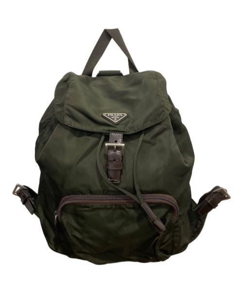 PRADA（プラダ）PRADA (プラダ) ナイロンリュック カーキの古着・服飾アイテム