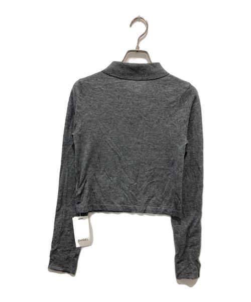 Snidel（スナイデル）Snidel (スナイデル) Sustainableレイヤードポロニットプルオーバー グレー×ブルー サイズ:Freeの古着・服飾アイテム