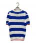 POLO RALPH LAUREN (ポロ・ラルフローレン) PIMA COTTON半袖ボーダーニット ホワイト×ブルー サイズ:M：9000円