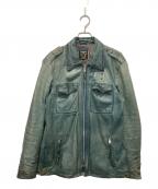 Schottショット）の古着「レザージャケット」｜グリーン