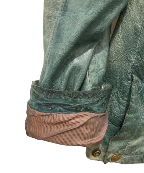 Schott（ショット）Schott (ショット) レザージャケット グリーン サイズ:Lの古着・服飾アイテム