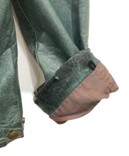 Schott（ショット）Schott (ショット) レザージャケット グリーン サイズ:Lの古着・服飾アイテム