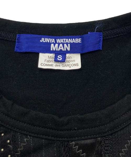 COMME des GARCONS JUNYA WATANABE MAN（コムデギャルソンジュンヤワタナベマン）COMME des GARCONS JUNYA WATANABE MAN (コム デ ギャルソン ジュンヤ ワタナベ マン) 25SS パッチワークＴシャツ ブラック サイズ:Sの古着・服飾アイテム