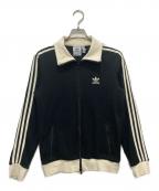 adidasアディダス）の古着「WAFFLE CLASSIC TRACK TOP BLACK」｜ブラック×ホワイト