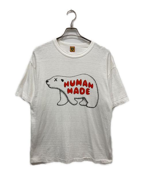 HUMAN MADE（ヒューマンメイド）HUMAN MADE (ヒューマンメイド) KAWS (カウズ) Tシャツ ホワイト サイズ:XLの古着・服飾アイテム
