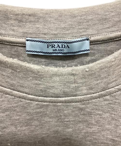 PRADA（プラダ）PRADA (プラダ) バナナロゴスウェットTシャツ グレー サイズ:Mの古着・服飾アイテム