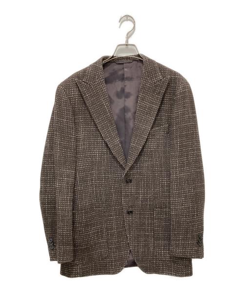 UNIVERSAL LANGUAGE（ユニバーサルランゲージ）UNIVERSAL LANGUAGE (ユニバーサルランゲージ) テーラードジャケット ブラウン サイズ:48の古着・服飾アイテム