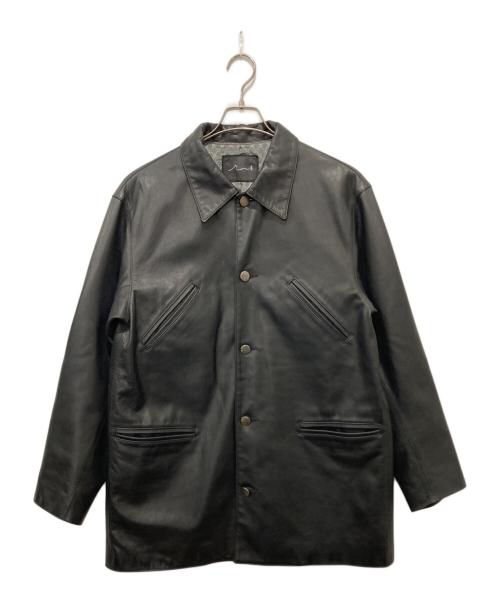 rin（リン）rin (リン) レザーカーコート ブラック サイズ:Mの古着・服飾アイテム