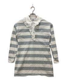 Treat Urself（トリートユアセルフ）の古着「frill collar mini one-piece」｜ブルー×ホワイト