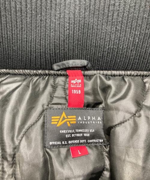 ALPHA（アルファ）ALPHA (アルファ) フライトジャケット / 中綿ジャケット ブラック サイズ:Lの古着・服飾アイテム