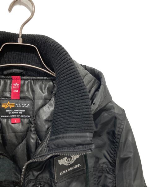 ALPHA（アルファ）ALPHA (アルファ) フライトジャケット / 中綿ジャケット ブラック サイズ:Lの古着・服飾アイテム