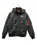 ALPHA（アルファ）の古着「フライトジャケット / 中綿ジャケット」｜ブラック