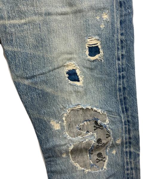 Hysteric Glamour（ヒステリックグラマー）Hysteric Glamour (ヒステリックグラマー) MIHARA YASUHIRO (ミハラヤスヒロ) ダメージ加工デニムパンツ インディゴ サイズ:32の古着・服飾アイテム