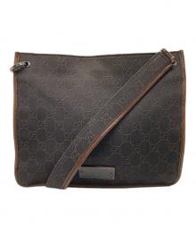 GUCCI（グッチ）の古着「GGキャンバスショルダーバッグ」｜ブラウン×ブラック