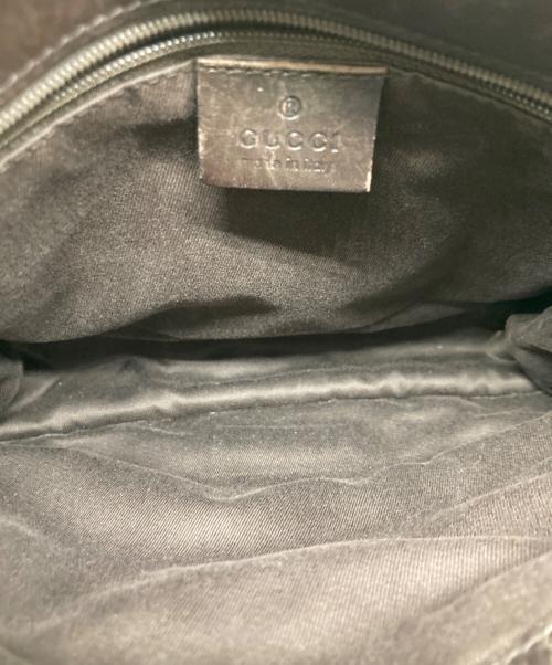 GUCCI（グッチ）GUCCI (グッチ) GGキャンバスショルダーバッグ ブラウン×ブラックの古着・服飾アイテム