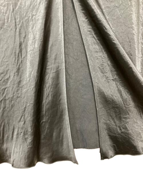 THINGS THAT MATTER（シングスザットマター）THINGS THAT MATTER (シングスザットマター) BACK SLIT ACETATE SATIN MAXI SKIRT ネイビー サイズ:2の古着・服飾アイテム