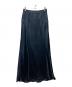 THINGS THAT MATTER（シングスザットマター）の古着「BACK SLIT ACETATE SATIN MAXI SKIRT」｜ネイビー