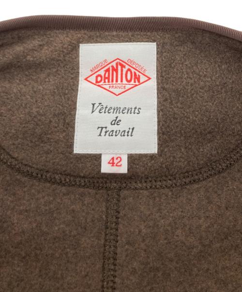 DANTON（ダントン）DANTON (ダントン) ノーカラーフリースジャケット ブラウン サイズ:42の古着・服飾アイテム