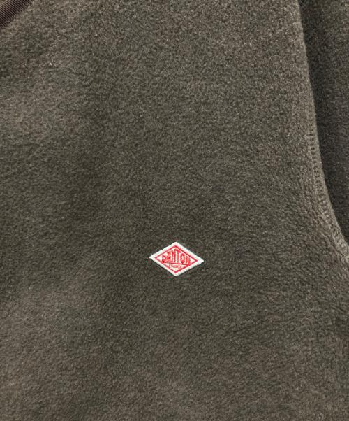 DANTON（ダントン）DANTON (ダントン) ノーカラーフリースジャケット ブラウン サイズ:42の古着・服飾アイテム