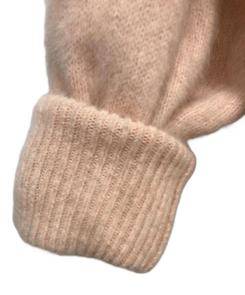 La boutique BonBon（ラブティックボンボン）La boutique BonBon (ラブティックボンボン) ヘアリーウールカシミヤ混スリットショルダーニット ピンク サイズ:FREEの古着・服飾アイテム