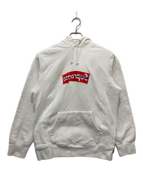 SUPREME（シュプリーム）SUPREME (シュプリーム) COMME des GARCONS SHIRT (コムデギャルソンシャツ) Box Logo Hooded Sweatshirt ホワイト サイズ:Mの古着・服飾アイテム
